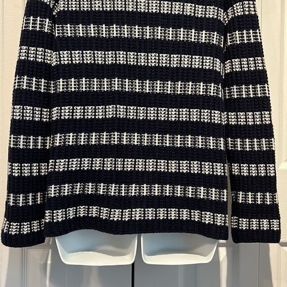 Jones New York Navy Blue&White V Neck Sweater Size M - Picture 9 of 11